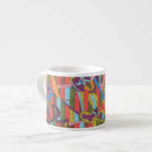 Tasse Expresso "Jungle Stripes I" Art Abstrait