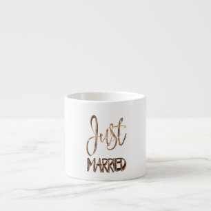 Tasse Expresso Juste typographie élégante mariée d'or nuptiale