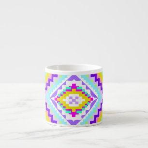 Tasse Expresso Kaleidoscope Rêves Tribaux Néon