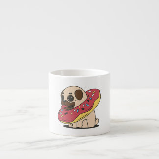Tasse Expresso Kawaii Donut Carlin Chien Mug cadeau | Cadeau Pour