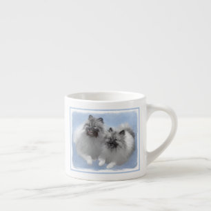 Tasse Expresso Keeshond Paire de Kees Peinture Art animal origina