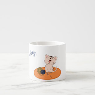 Tasse Expresso Kitten avec balle en laine