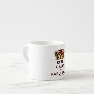 Tasse Expresso La couronne dorée rouge de SlipperyJoe reste calme