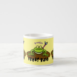 Tasse Expresso La grenouille règle drôle dessin de grenouille ver