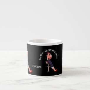 Tasse Expresso La reine de tout ! Texte et nom modifiables