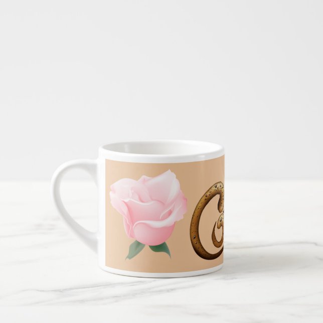 Tasse Expresso La Saint-Valentin du rose (Gauche)