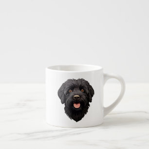 Tasse Expresso Labradoodle Chien Noir