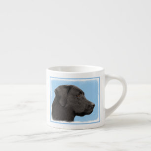 Tasse Expresso Labrador Retriever Black Peinture Original Chien A