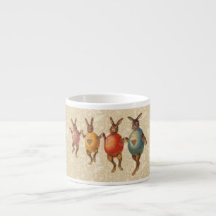 Tasse Expresso Lapin de Pâques Œufs Dansants