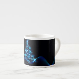 Tasse Expresso l'arbre de Noël stylisé et lumineux de SlipperyJoe