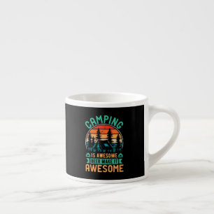 Tasse Expresso Le camping est génial, la bière le rend encore mei