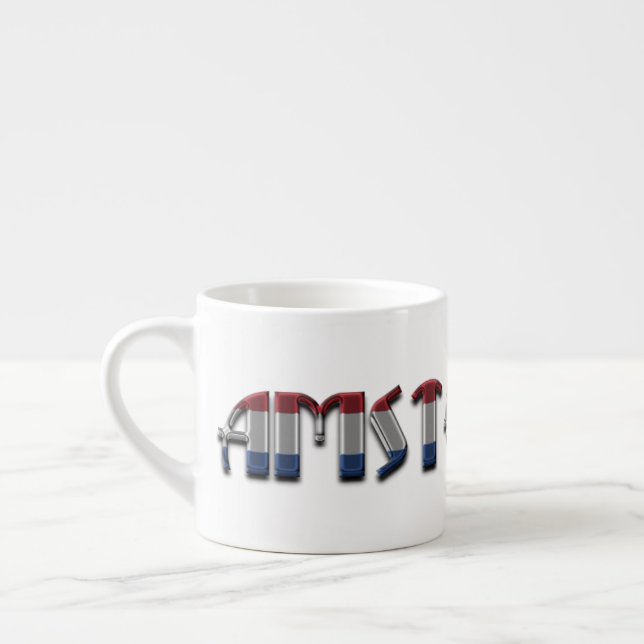Tasse Expresso Le drapeau néerlandais néerlandais d'Amsterdam (Gauche)