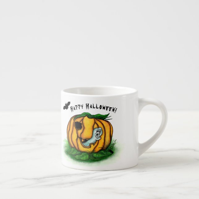 Tasse Expresso Le fantôme d'Halloween, chauve-souris, fantôme et  (Droite)