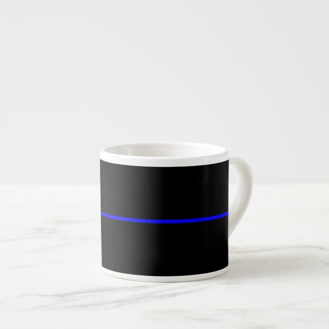 Tasse Expresso Le graphique mince symbolique de Blue Line (Devant droit)