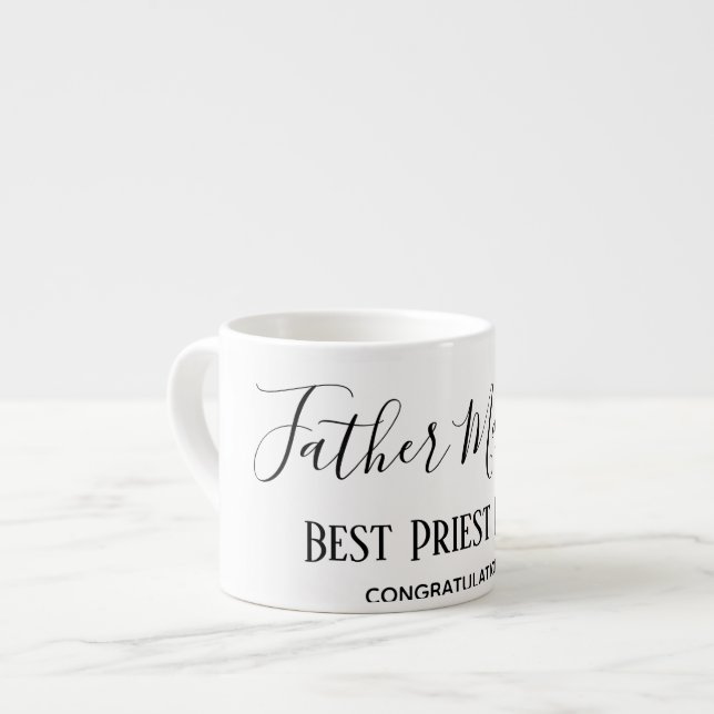 Tasse Expresso Le meilleur prêtre pasteur du monde Deacon Bishop (Devant gauche)