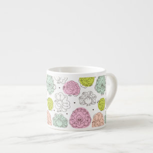 Tasse Expresso le paon badine le cru de papier peint