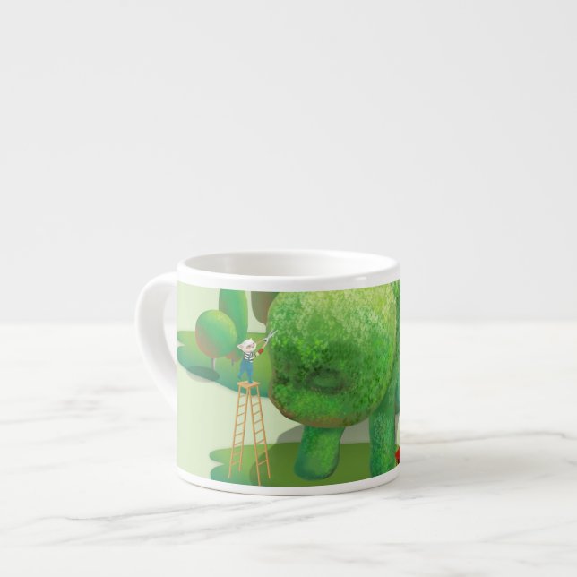Tasse Expresso Les jardiniers de chats et les animaux verts (Devant gauche)