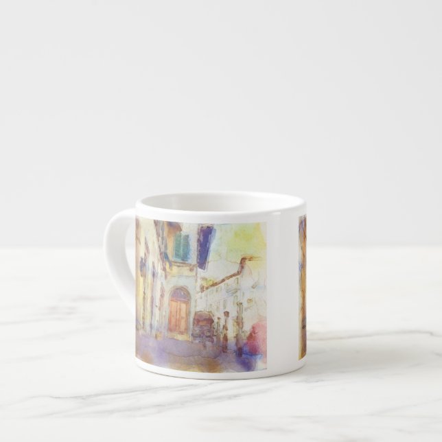 Tasse Expresso Les vues de Florence ont fait dans l'aquarelle (Devant gauche)