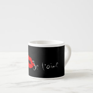 Tasse Expresso Lèvres rouges Kiss Je t'aime Café Espresso Mug