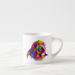 Tasse Expresso Lion Head Prismatic Pop Art Design-62502