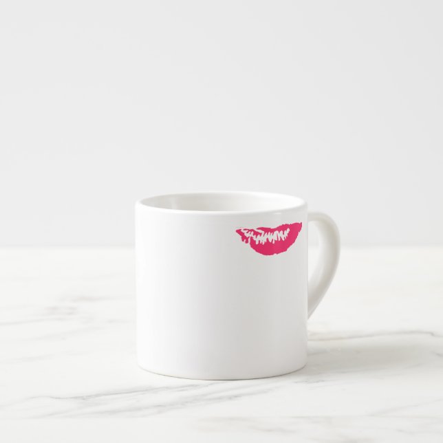 Tasse Expresso Lip Stain café Mug-Lucky rose (Devant droit)