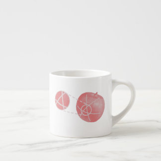 Tasse Expresso Local flatness explained with red and green apples