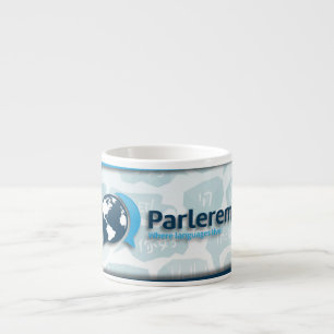 Tasse Expresso Logo de Parleremo avec l'arrière - plan