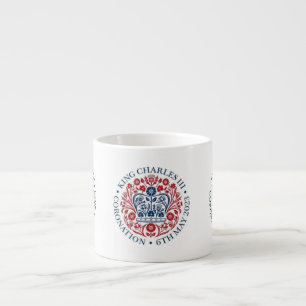 Tasse Expresso Logo du couronnement King Charles III Coupe commém
