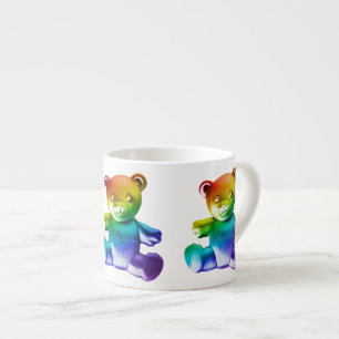 Tasse Expresso L'ours en peluche en métal brossé SlipperyJoe's dé