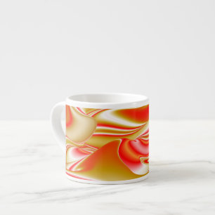 Tasse Expresso Love and Gold Abstrait 3D Rainbowart