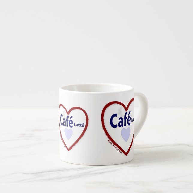 Tasse Expresso Love Café Latté - Espresso Mug (Devant droit)