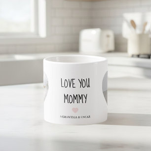 Tasse Expresso Love You Maman personnalisé   Cadeau photo personn