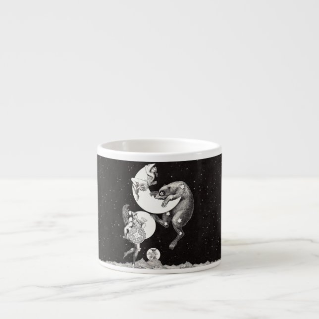 Tasse Expresso Lune céleste ciel Univers Dieu Nuit Illustration (Devant)