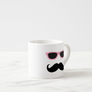 Tasse Expresso Lunettes de soleil roses Geeky drôles avec la