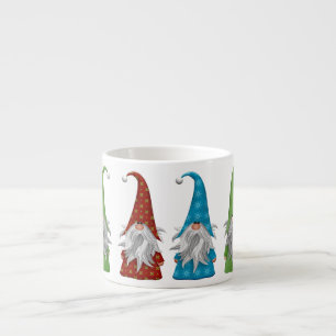 Tasse Expresso Lutins de Noël multicolores