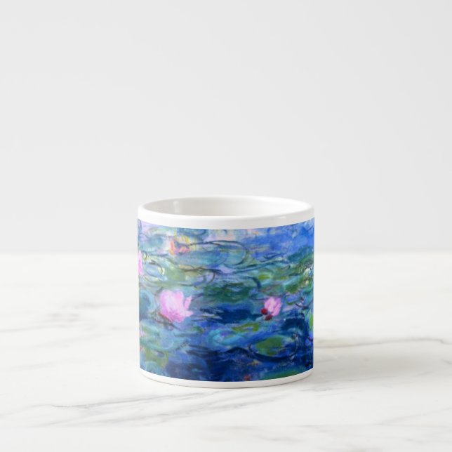 Tasse Expresso Lys d'eau rose Monet (Devant)