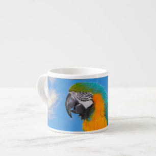 Tasse Expresso Macao bleu et jaune