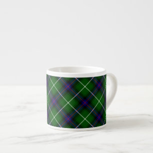Tasse Expresso MacDonald tartan bleu vert plaid