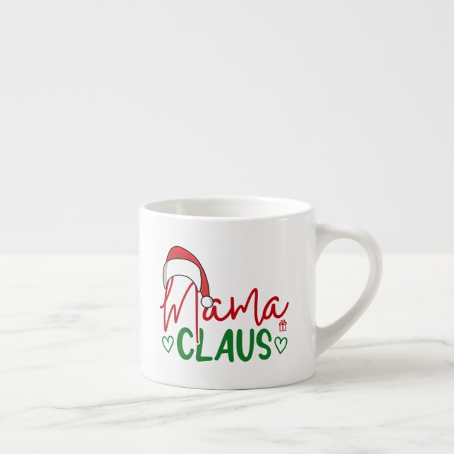 Tasse Expresso Mama Claus Christmas Design-60094 (Droite)