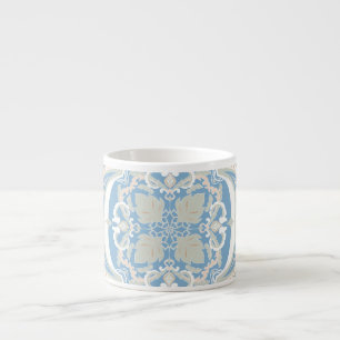 Tasse Expresso mandala pastel en bleu