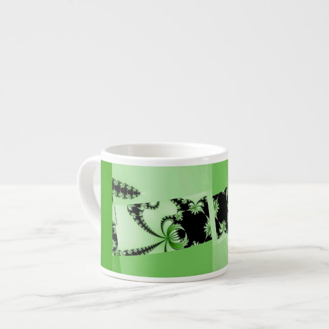Tasse Expresso Mante religieuse du jardin fractal (Devant gauche)