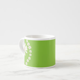 Tasse Expresso Marguerite sur la Mug Espresso Verte