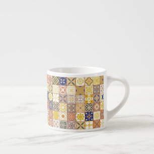 Tasse Expresso Marocain carrelage jaune et bleu