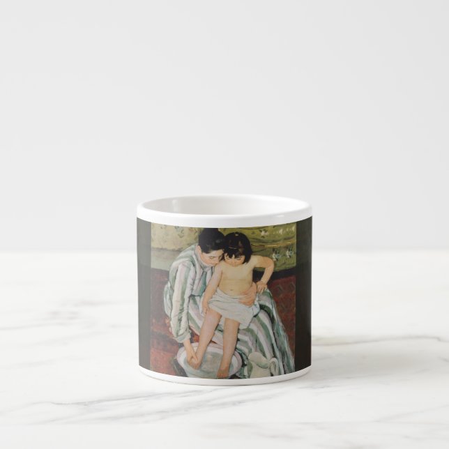 Tasse Expresso Mary Cassatt Peinture sur le bain de l'enfant (Devant)