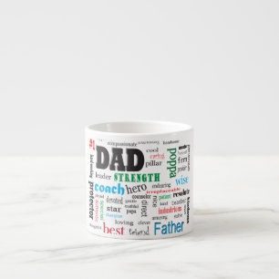 Tasse Expresso Meilleur papa Word Cloud