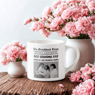 Tasse Expresso Meilleure grand-mère jamais personnalisé photo tit