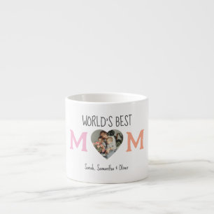 Tasse Expresso Meilleure maman du monde avec photo et texte perso
