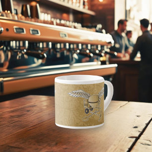 Tasse Expresso Mélangeur en béton beige