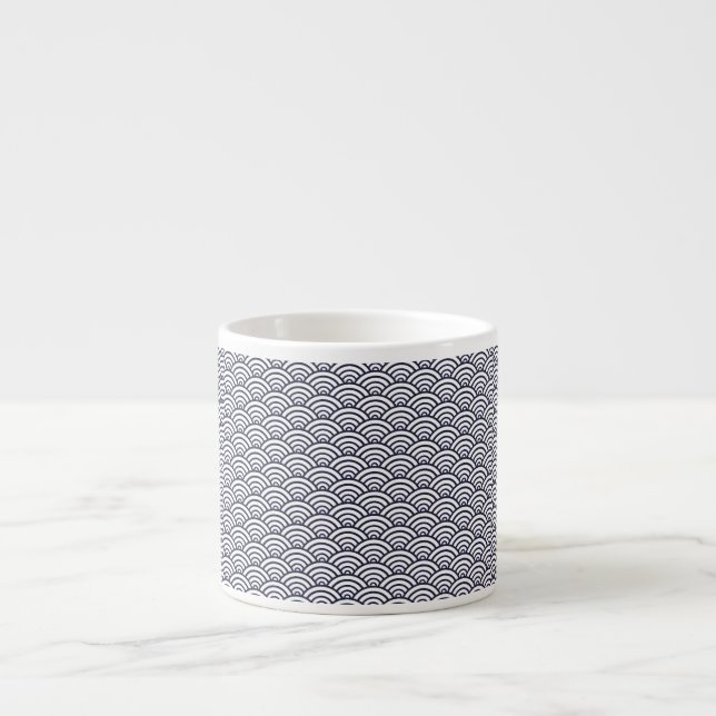 Tasse Expresso Mer de Seigaiha (Devant)