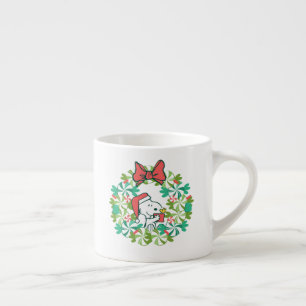 Tasse Expresso Merry Christmas Peppermenthe Holiday Wreath